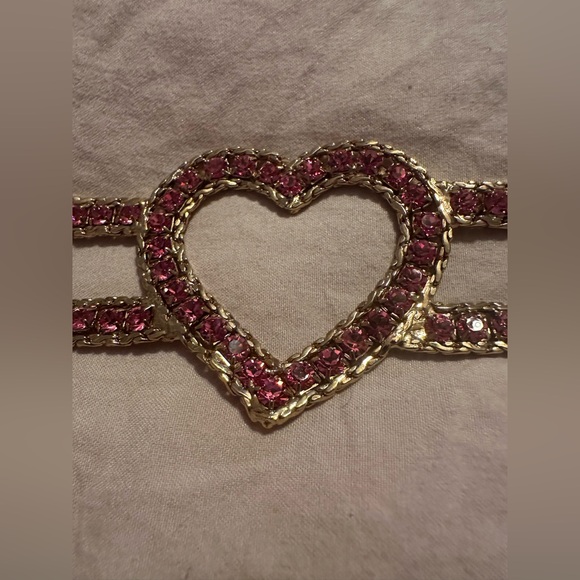 Authentic Coach Vintage Gold and Pink Heart Bracelet! READ - Picture 3 of 5